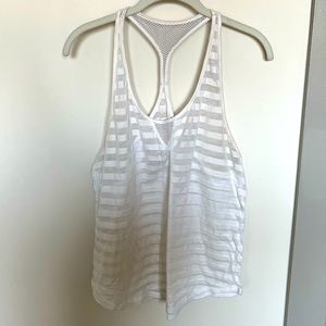 Alo Yoga top with back mesh detail